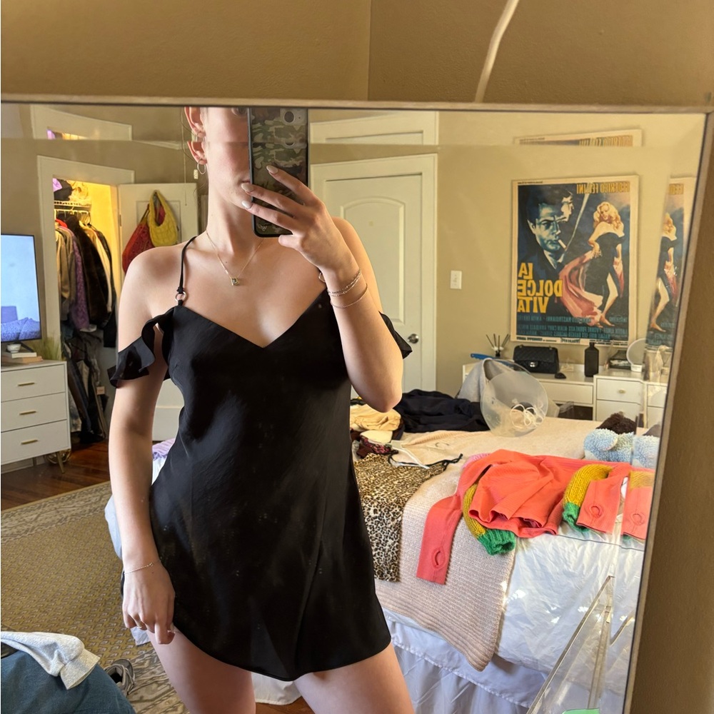 Free people little slip dress. Silky fabric.